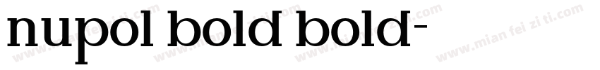 nupol bold bold字体转换